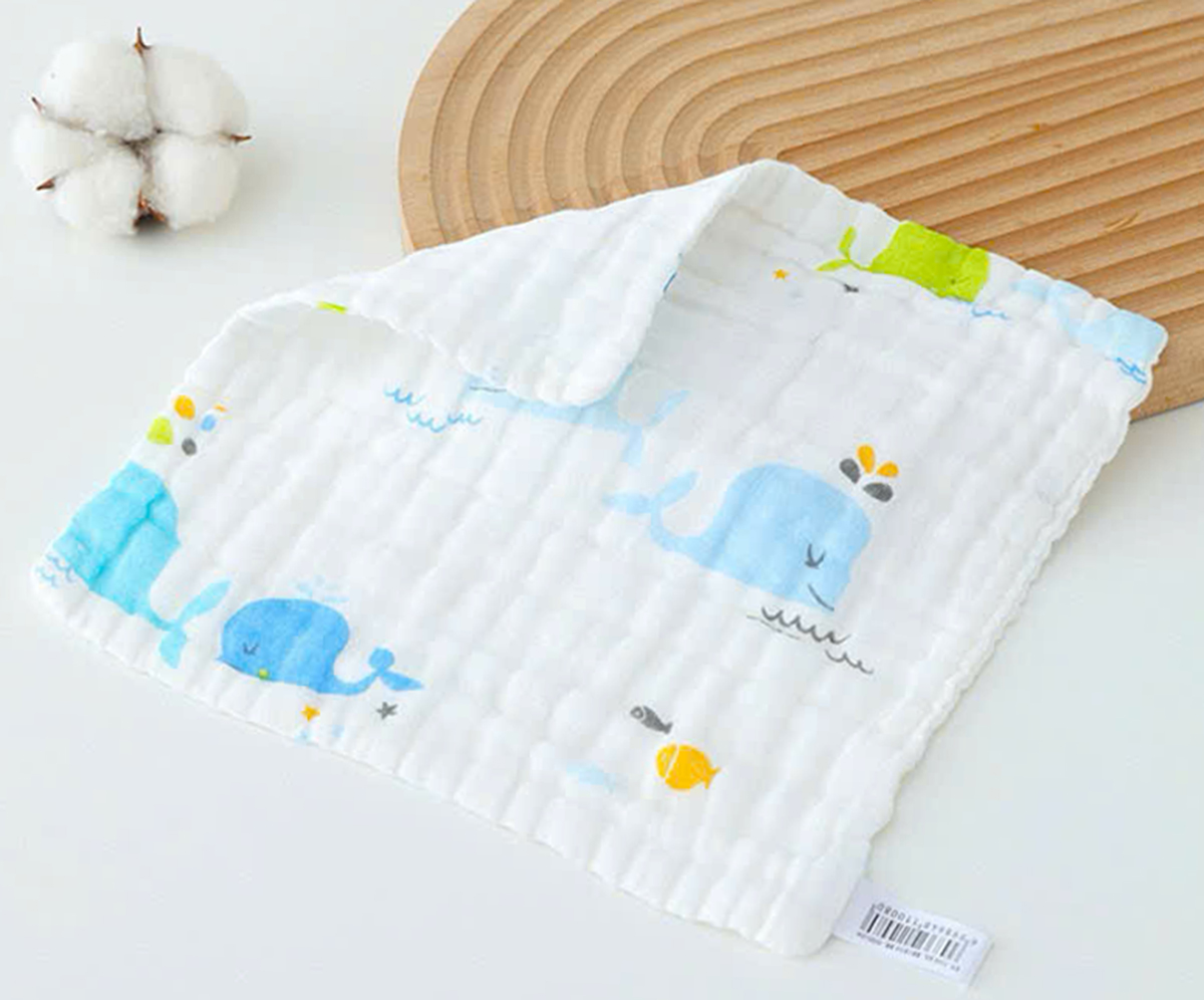 Set 5 Khăn sữa xô nhăn (hoạ tiết)