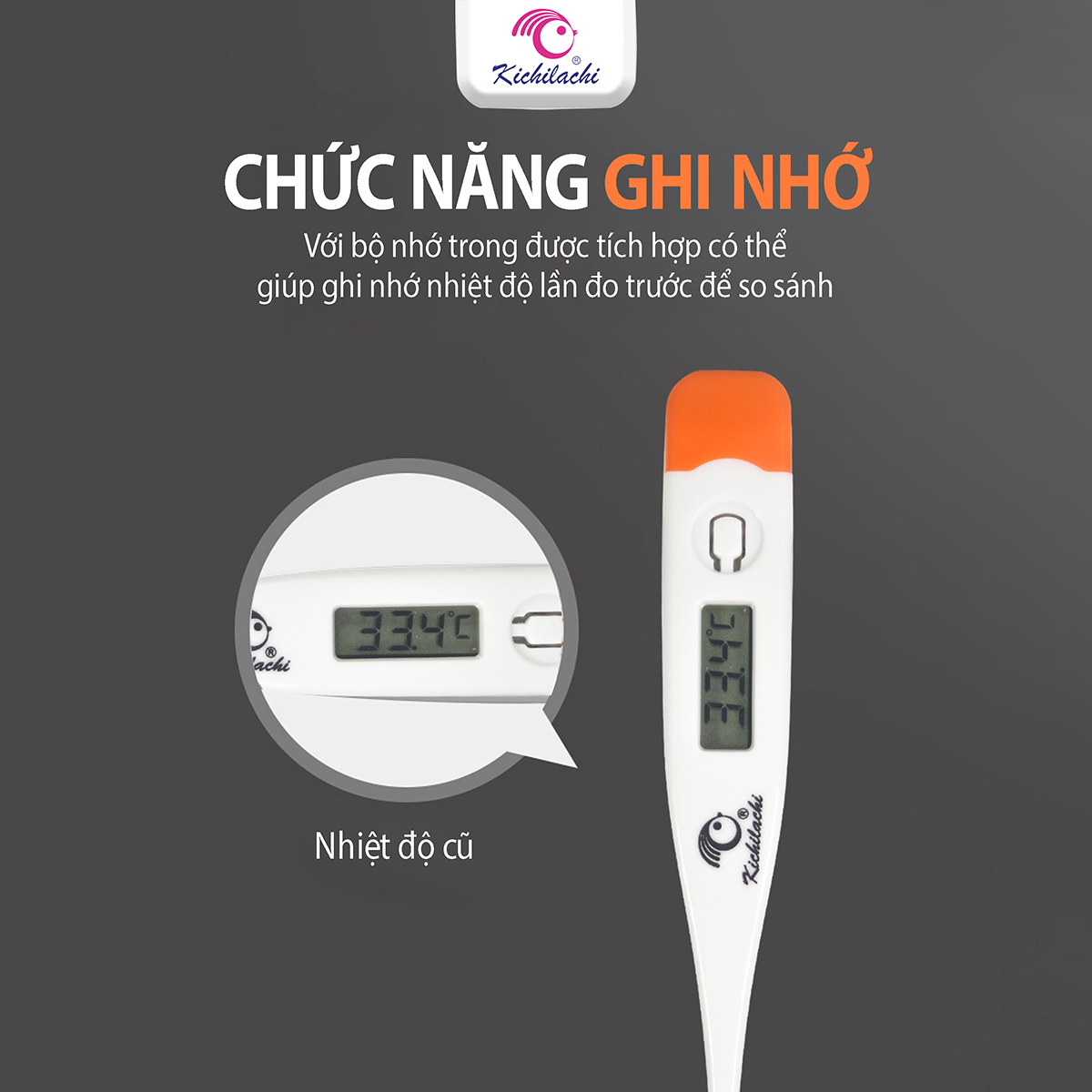 Nhiệt kế điện tử Kichi