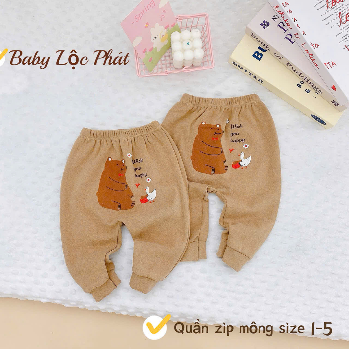 Quần zip lông in mông 1