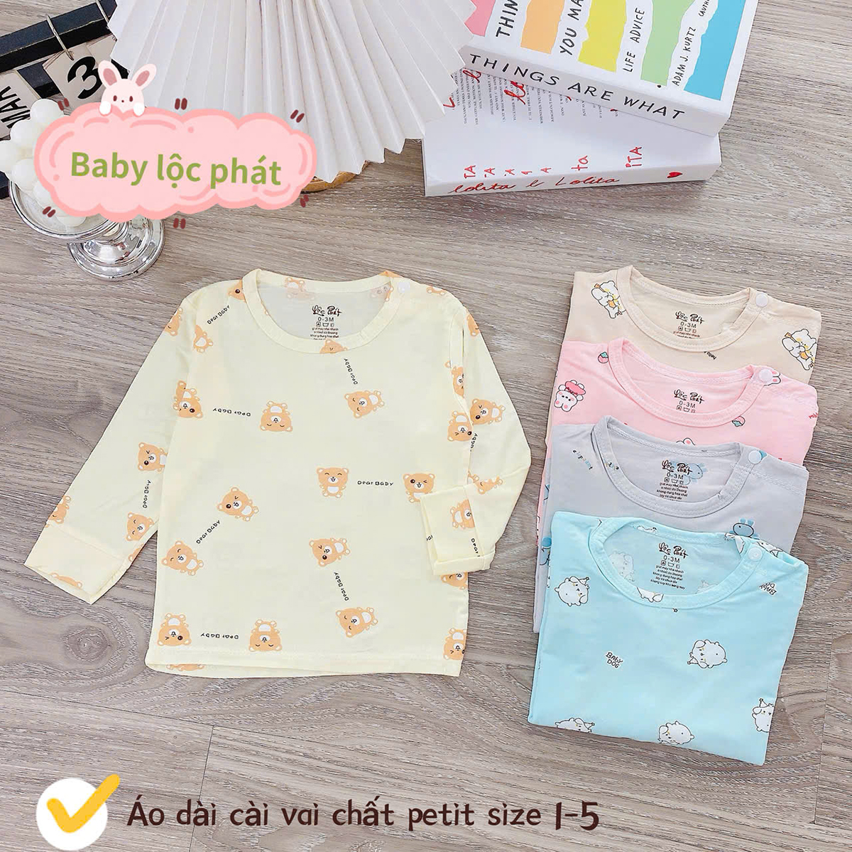 Áo dài sơ sinh Lộc Phát (cài vai)