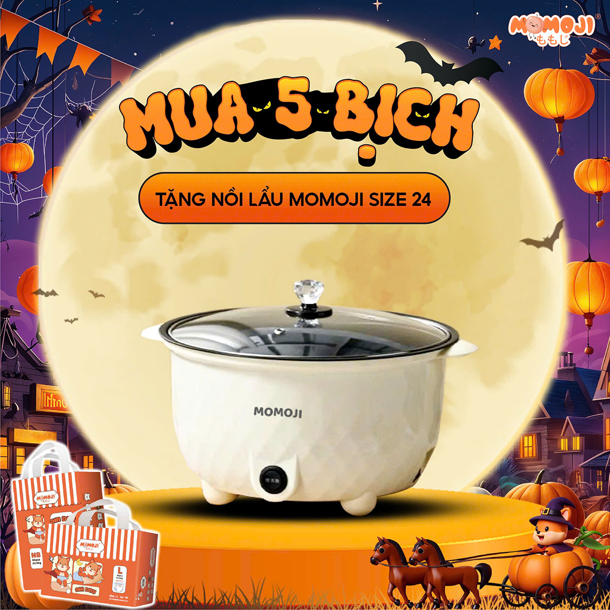 (Có quà) Bỉm quần Momoji