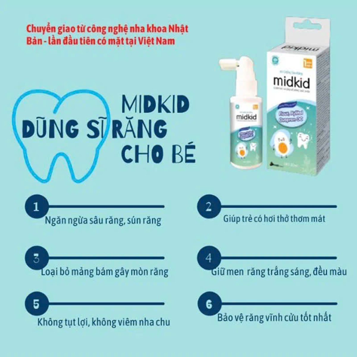 Xịt sâu răng Midkid 30ml