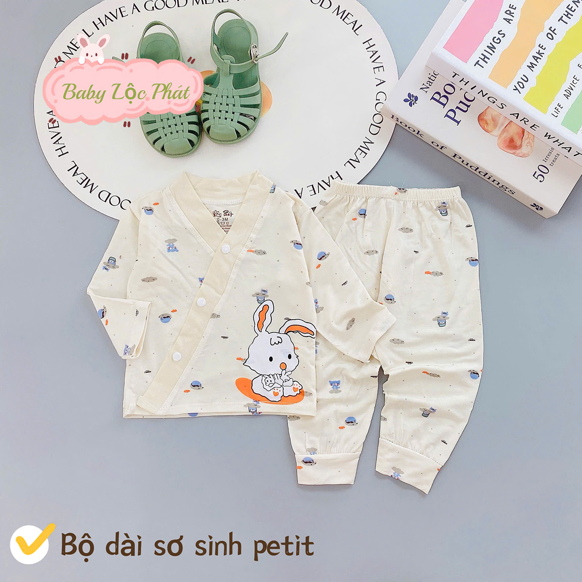 Bộ dài sơ sinh Lộc Phát (chéo)