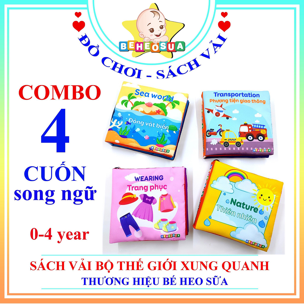 Sách vải theo chủ đề cho bé