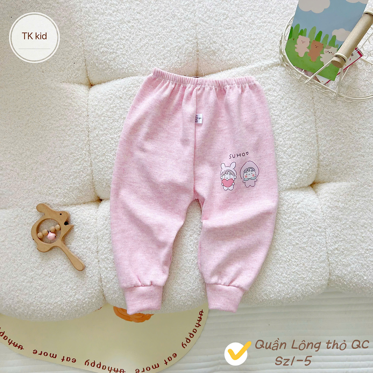 Quần dài len lông thỏ