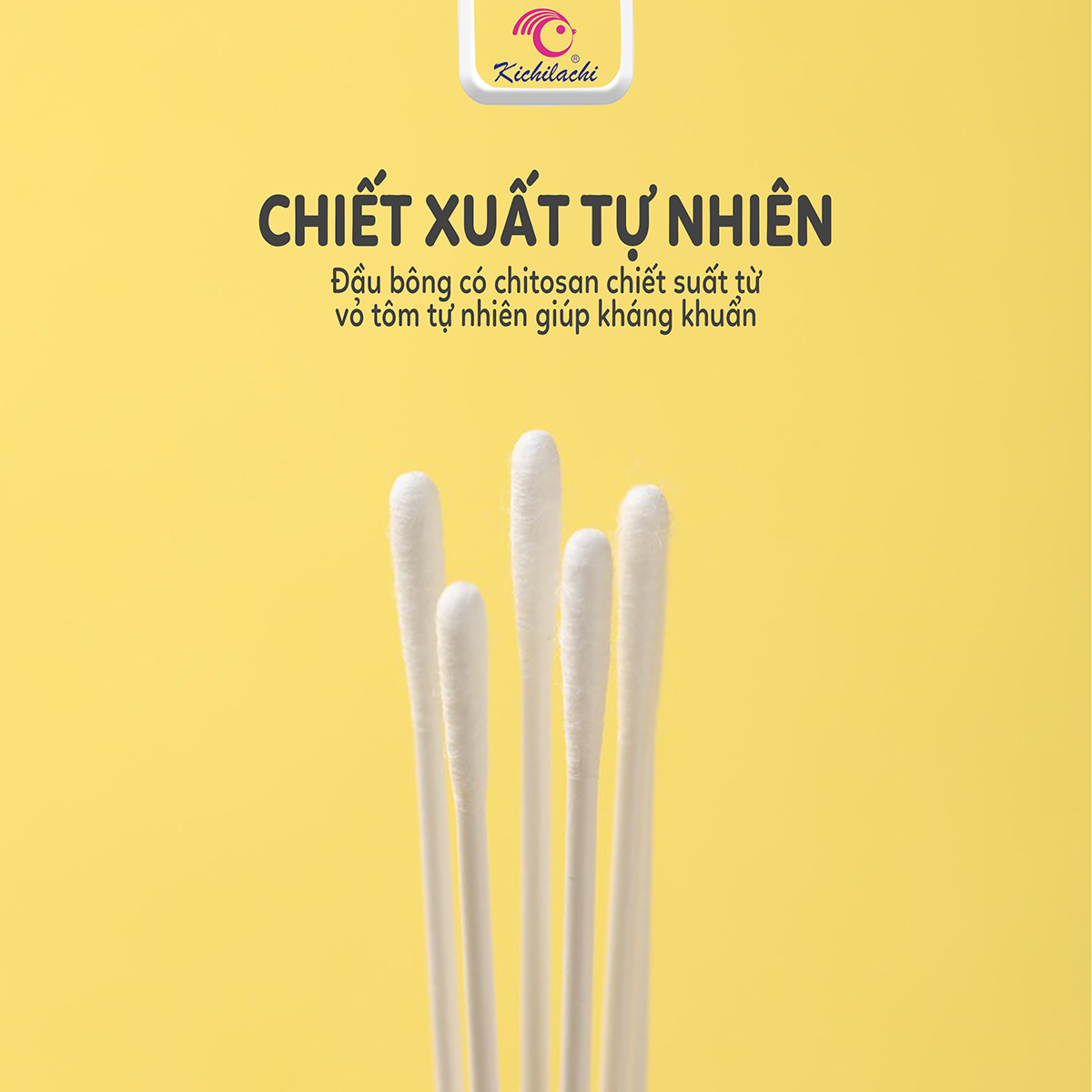 Tăm bông sơ sinh Kichi 200pcs