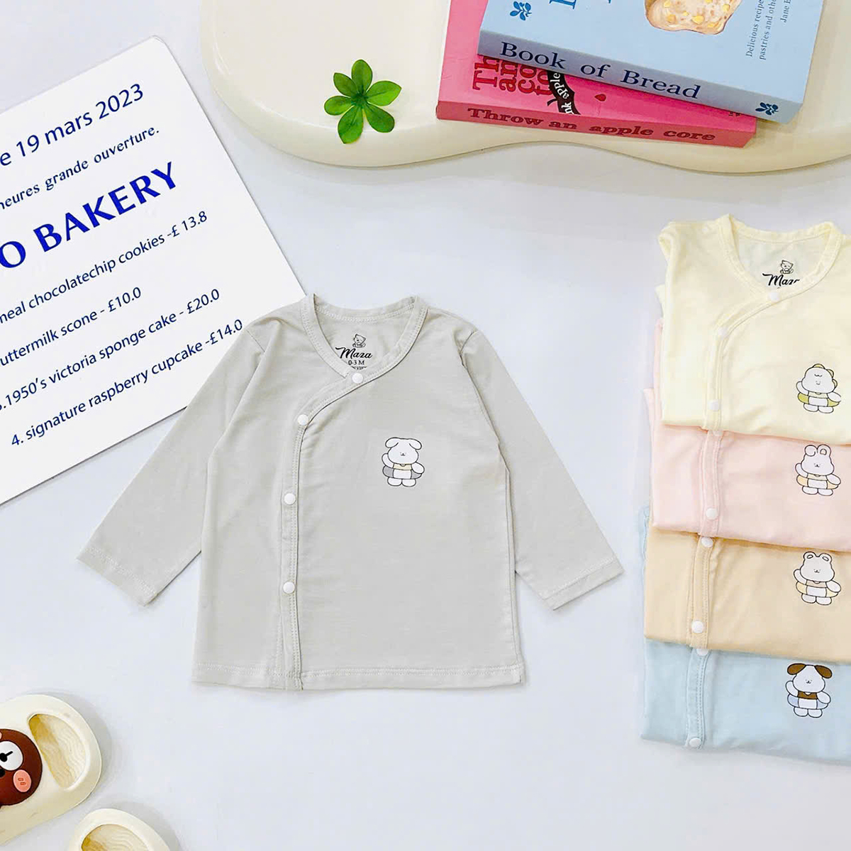 Áo dài sơ sinh Mazakid (cúc)