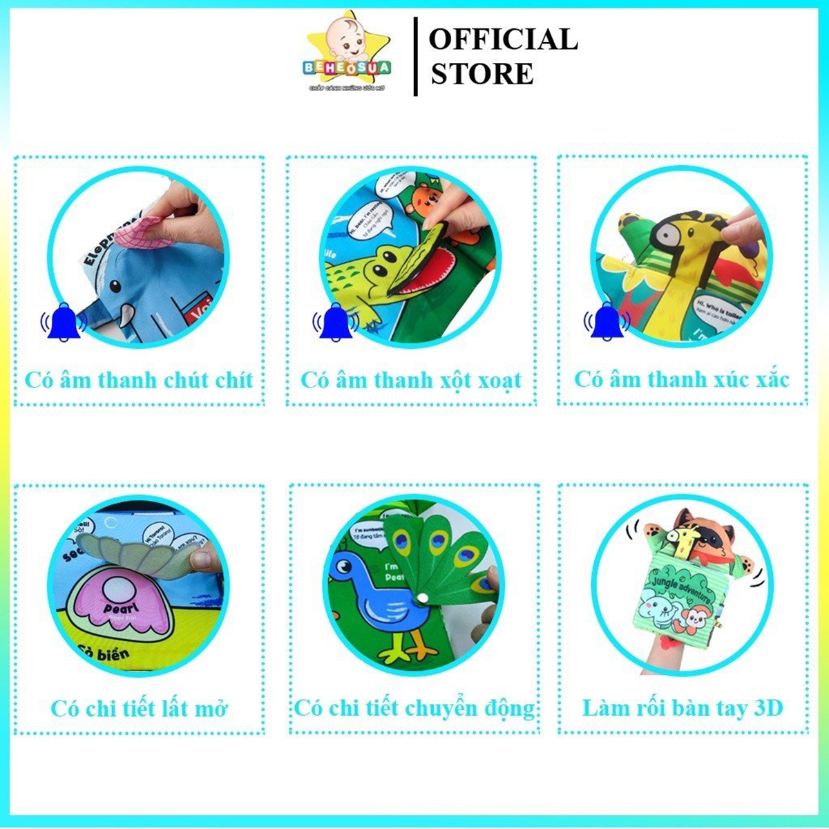 Sách vải múa rối cho bé cao cấp