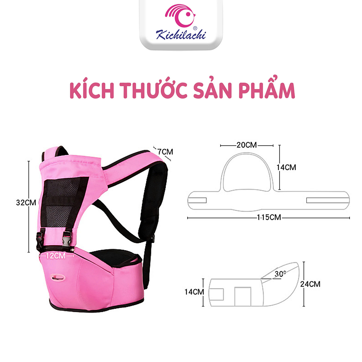 Địu cho bé Kichi