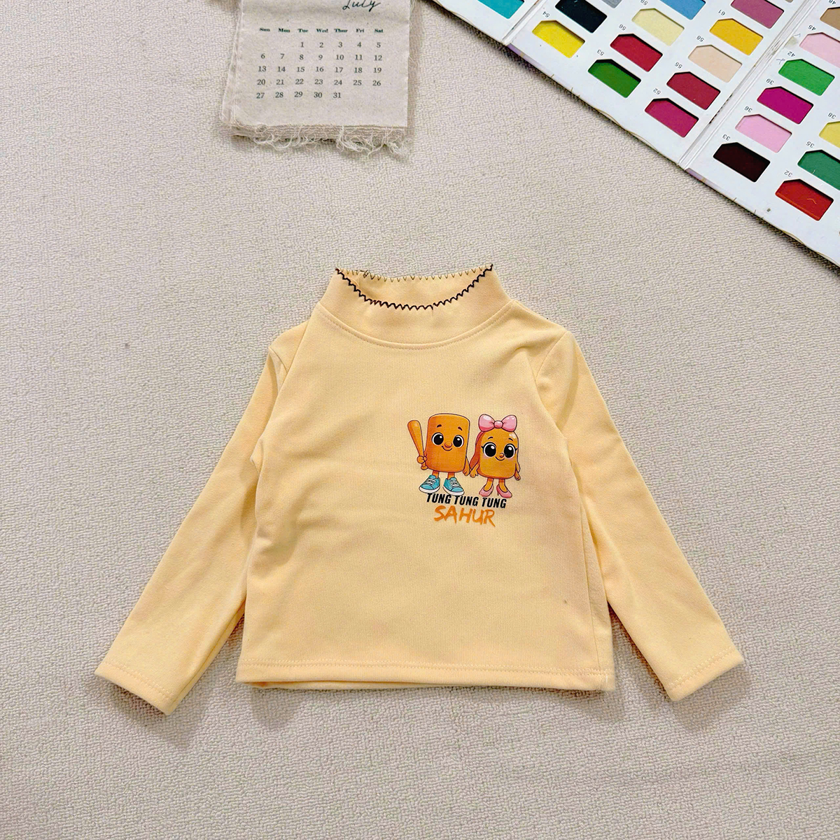 Áo giữ nhiệt Zip lông TungTung nhí