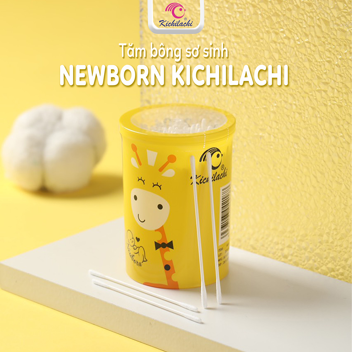 Tăm bông sơ sinh Kichi 200pcs