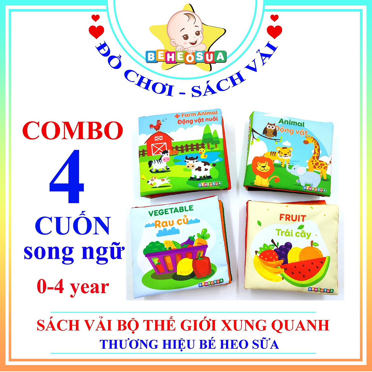 Sách vải theo chủ đề cho bé