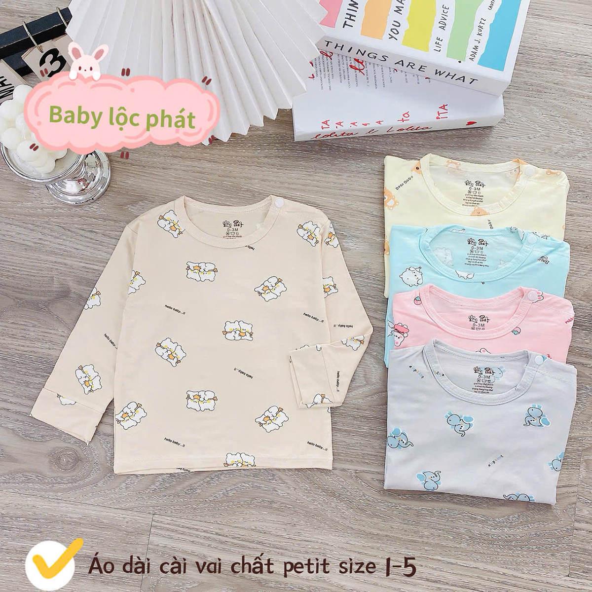 Áo dài sơ sinh Lộc Phát (cài vai)