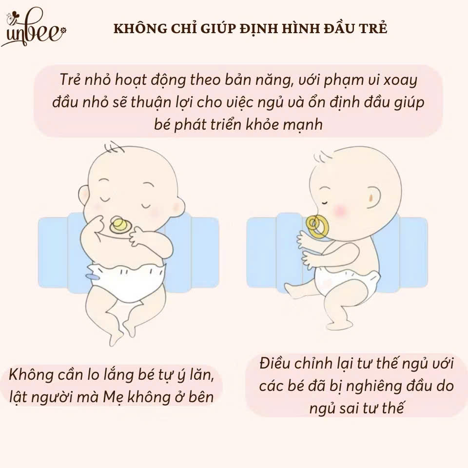 Gối định hình sơ sinh Unbee
