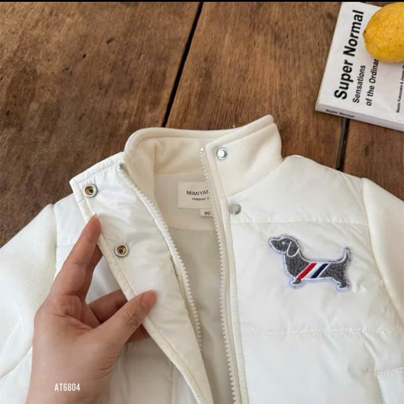 Áo khoác phao phối tay nỉ Hàn