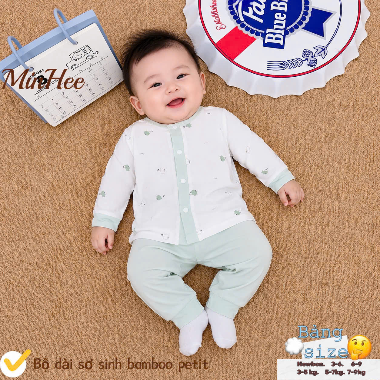Bộ dài sơ sinh Minhee phối