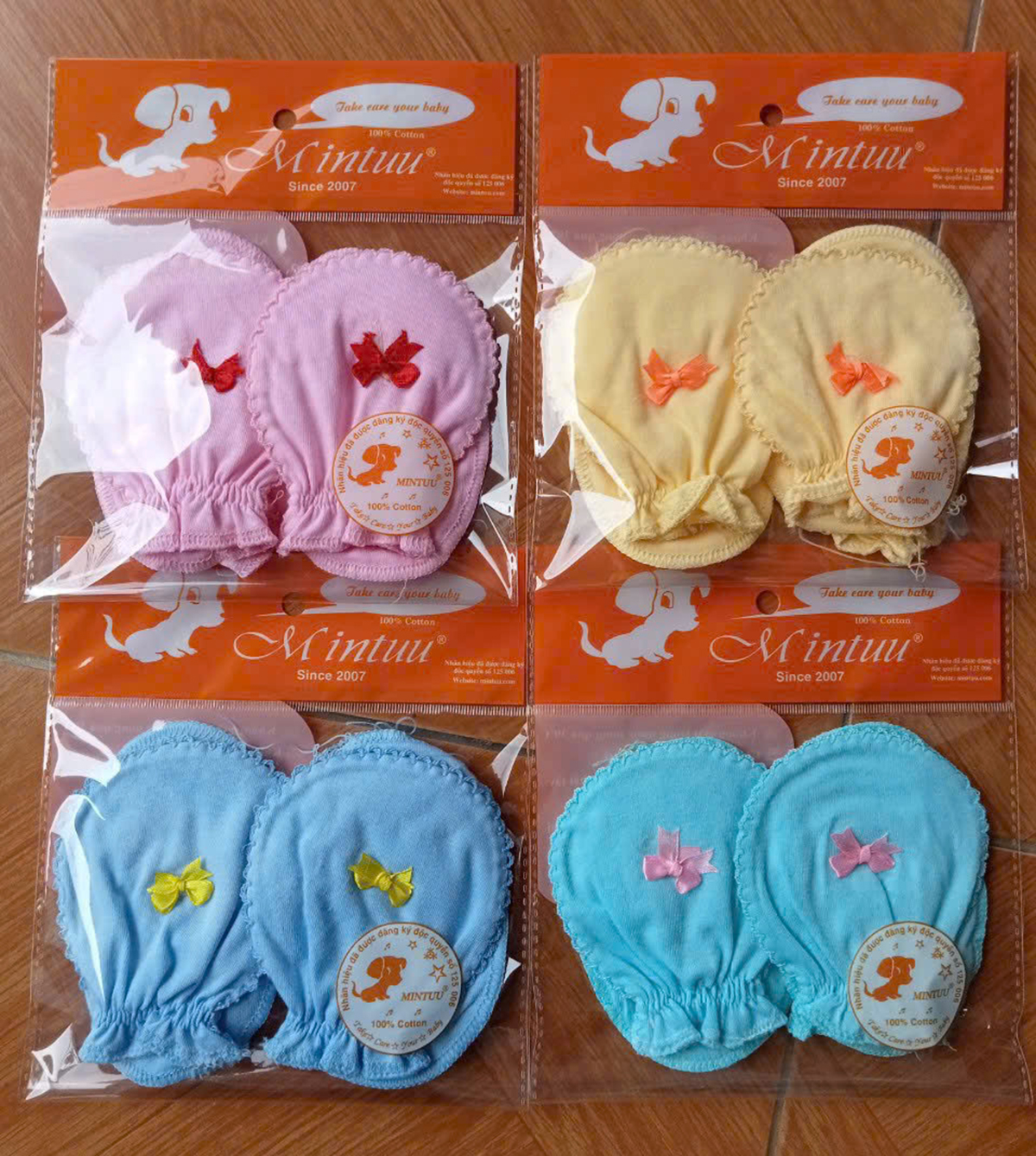 Set bao tay bao chân Mintu cách điệu