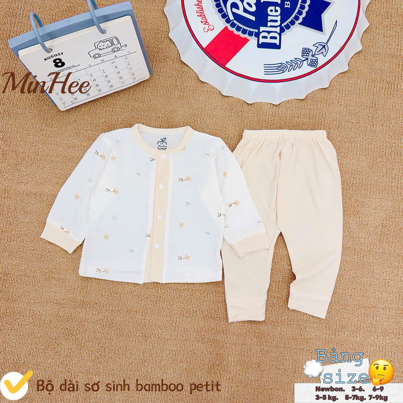Bộ dài sơ sinh Minhee phối