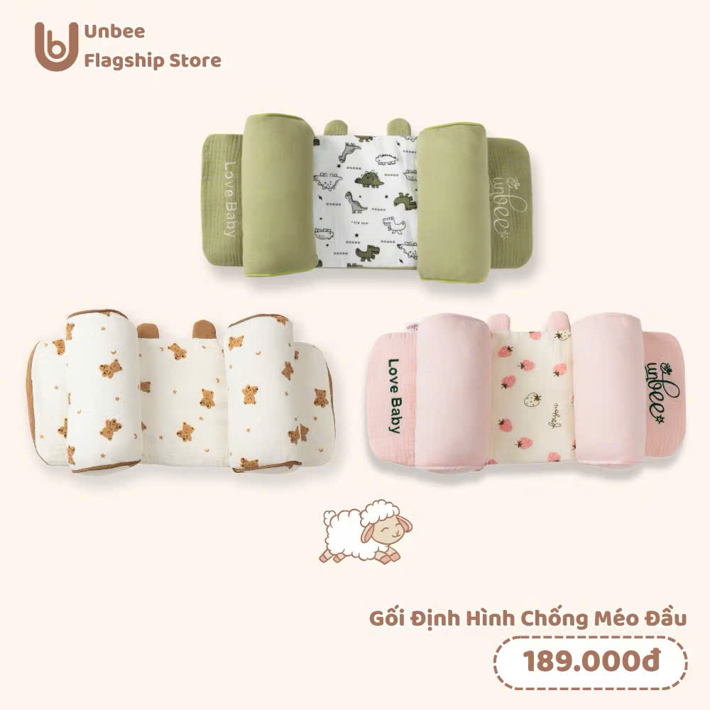 Gối định hình sơ sinh Unbee