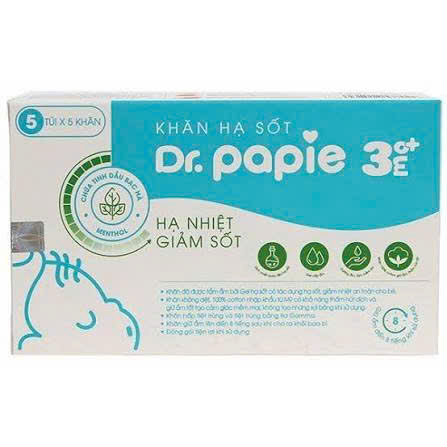 Khăn lau hạ sốt Dr Papie (>3m+)