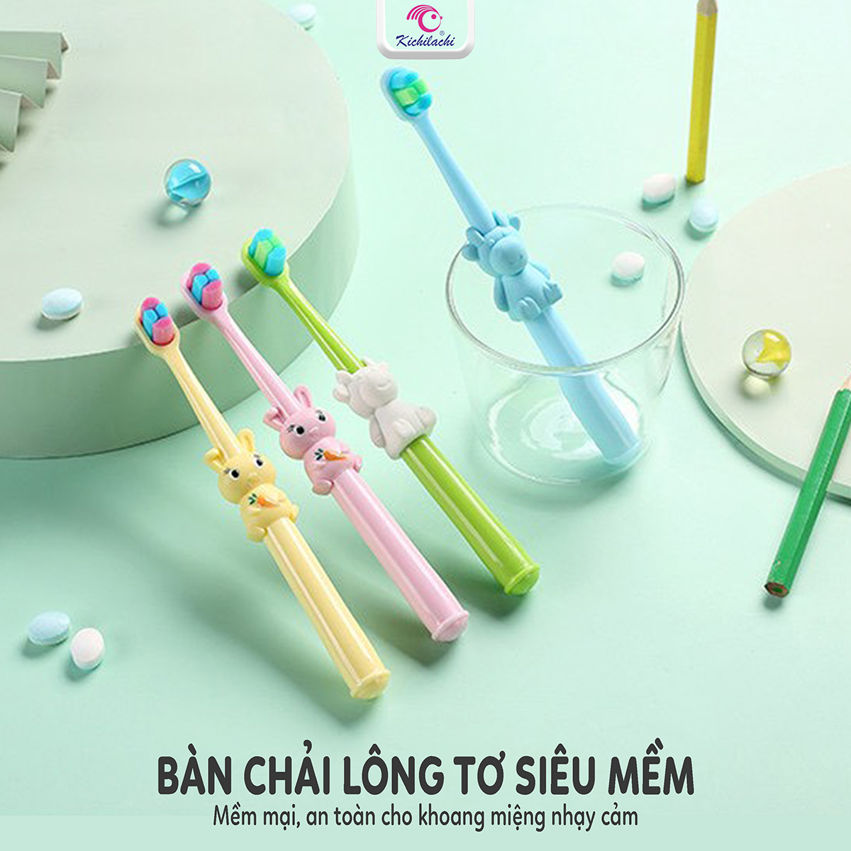 Bàn chải lông tơ cho bé (3y+)