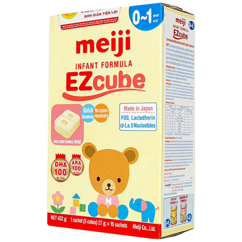 Sữa bột Meiji nhập khẩu thanh nguyên hộp 20 thanh (0-12 tháng)