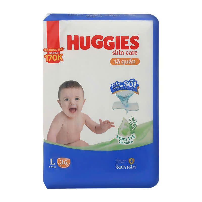 Bỉm quần Huggies tràm trà các size