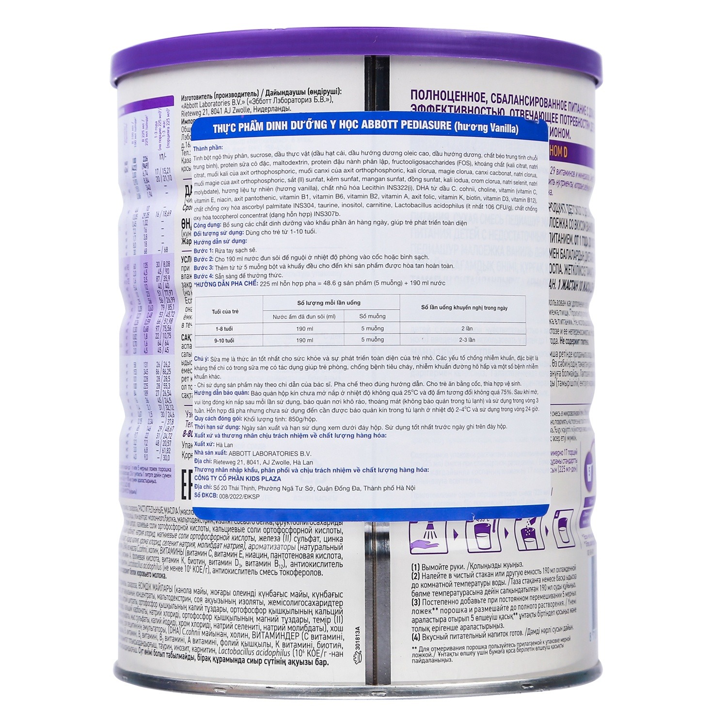 Pediasure Nga 850g (1-9 tuổi)