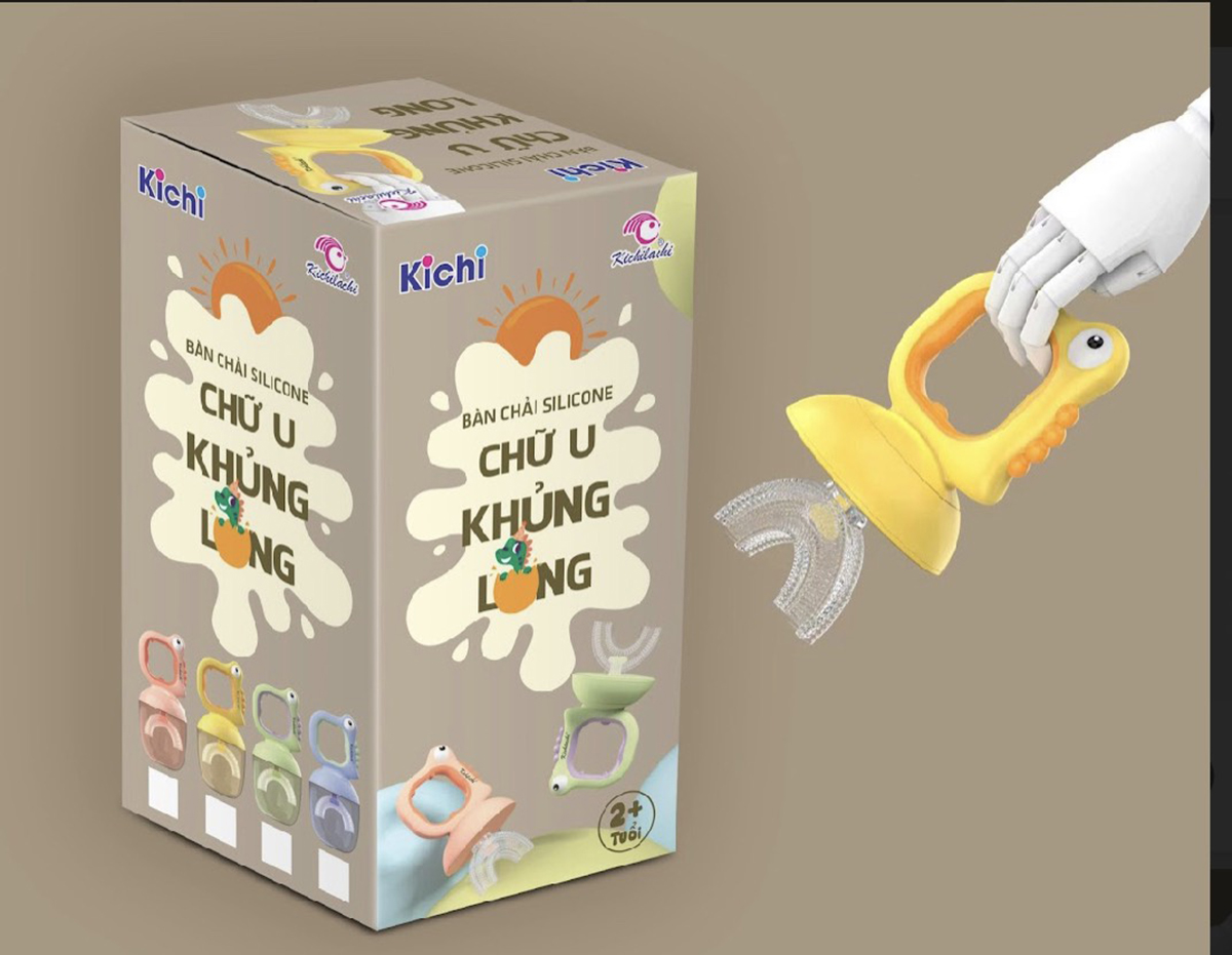 Bàn chải răng cho bé chữ U (silicone)
