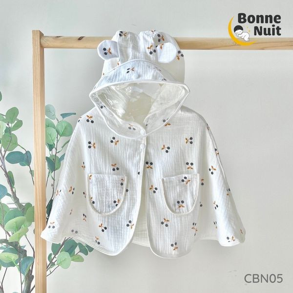 Áo choàng nắng Muslin kèm kính