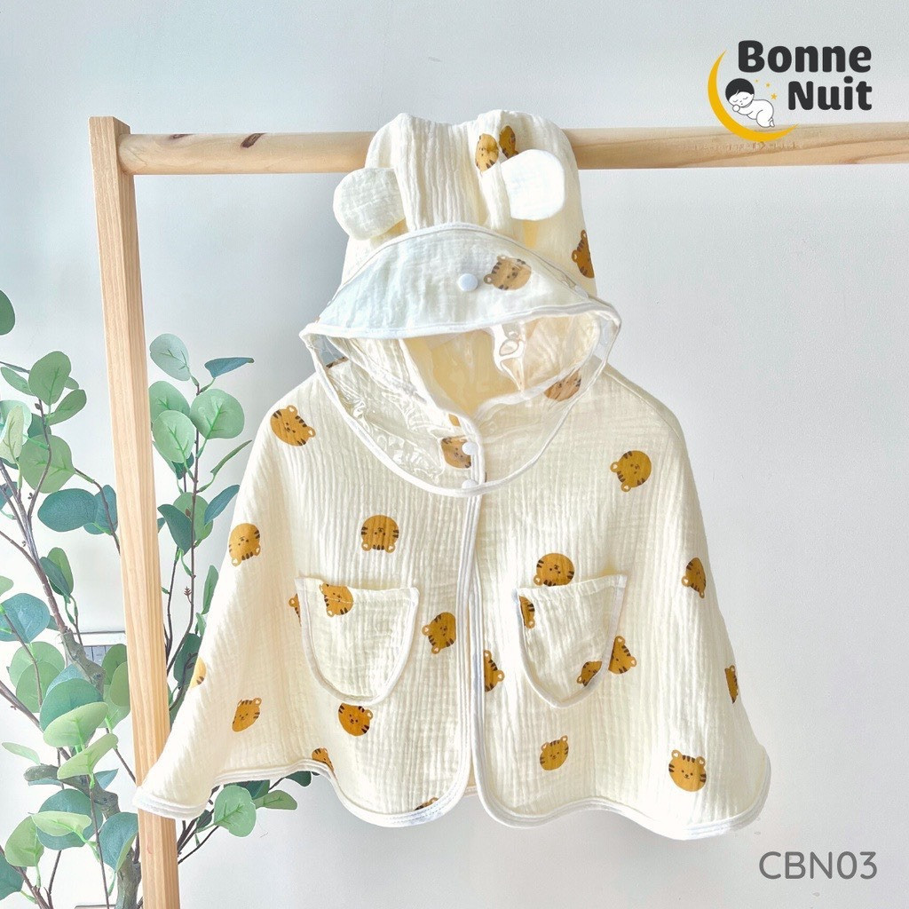 Áo choàng nắng Muslin kèm kính