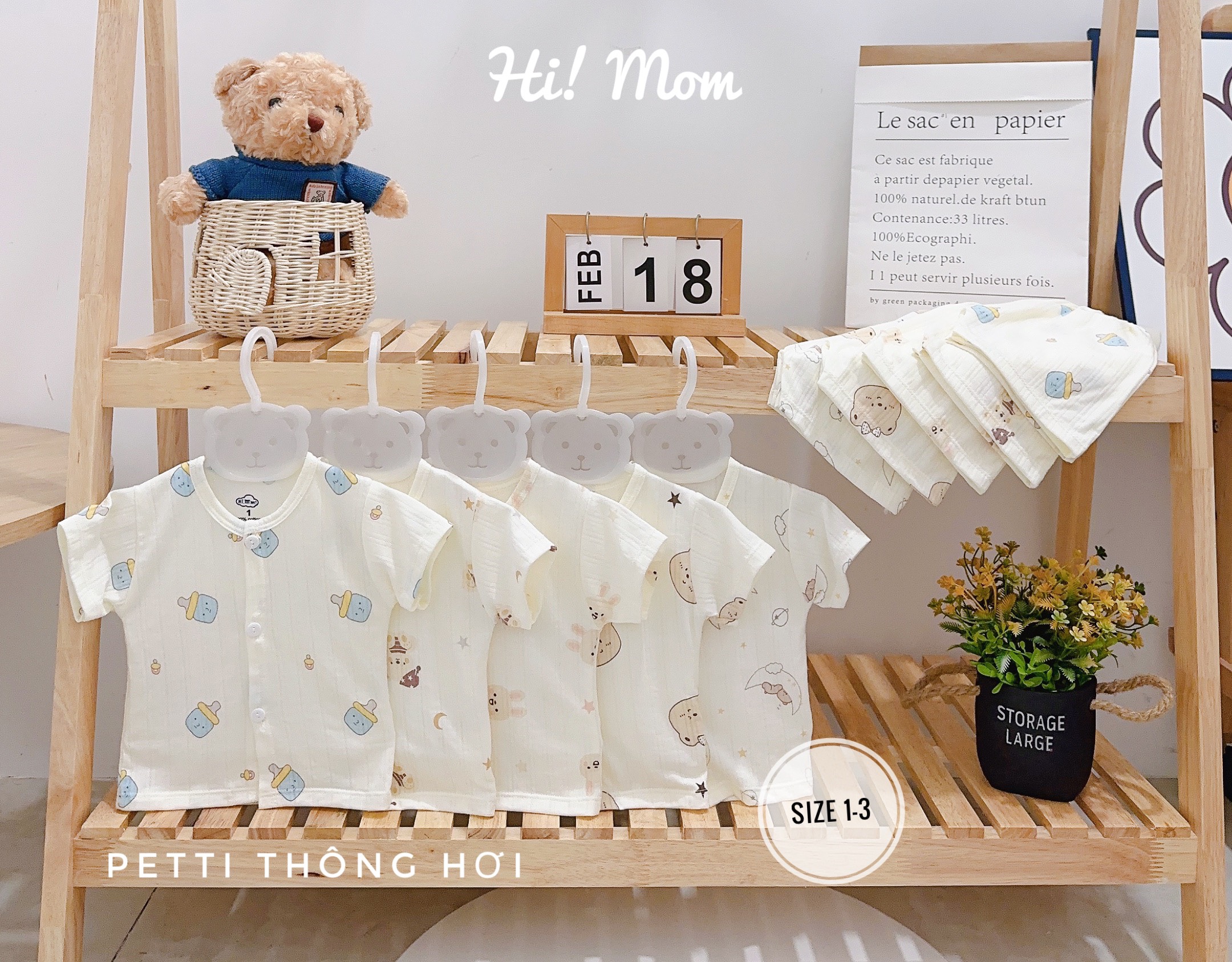 SALE_Bộ cộc sơ sinh đồng giá 49K/bộ