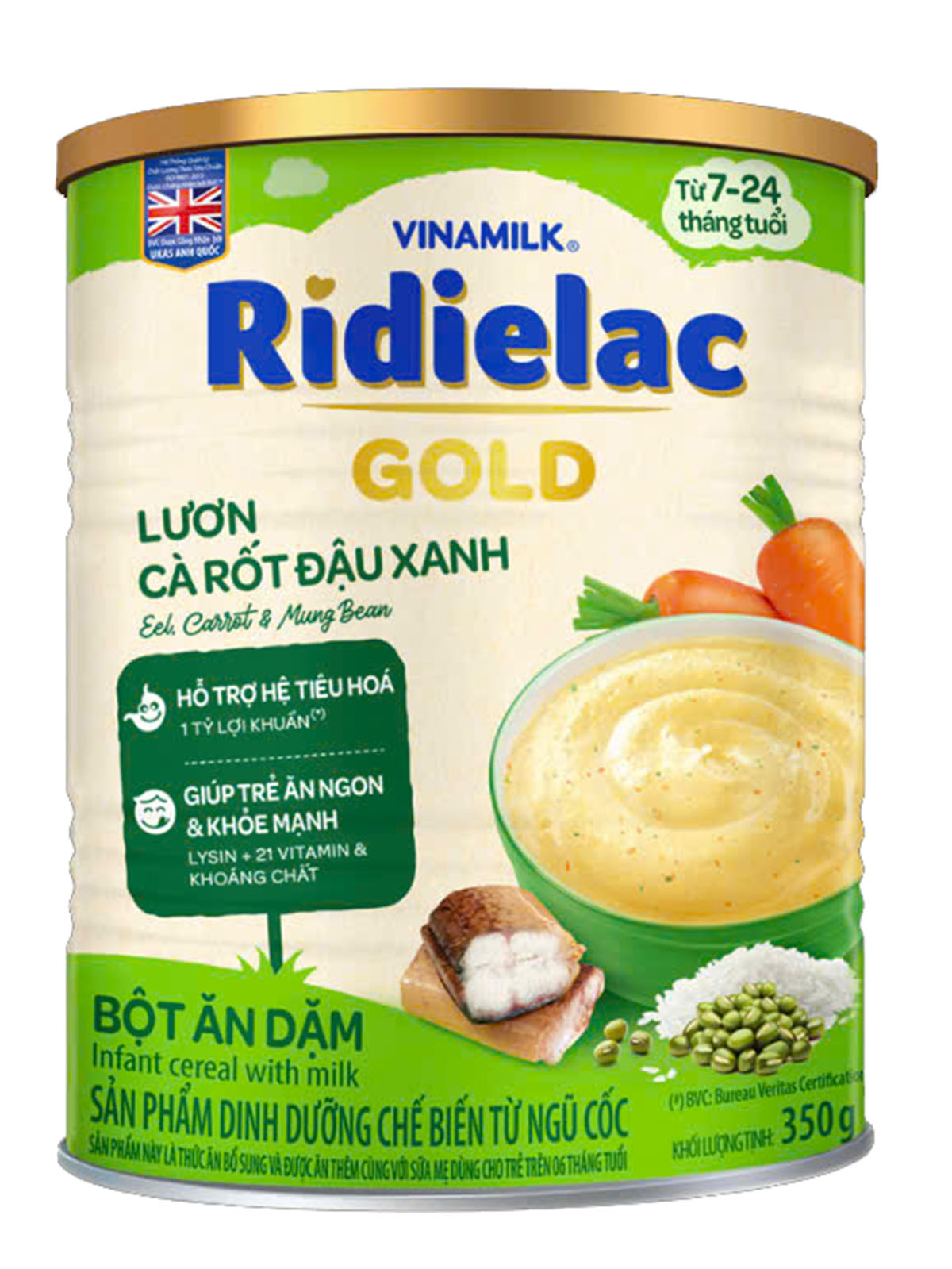 Bột ăn dặm mặn Ridielac Gold (7m+)