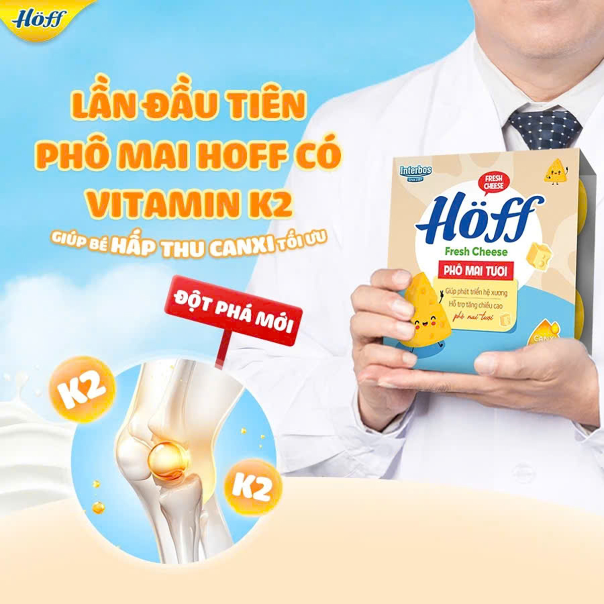 Phô mai tươi  tăng chiều cao Hoff