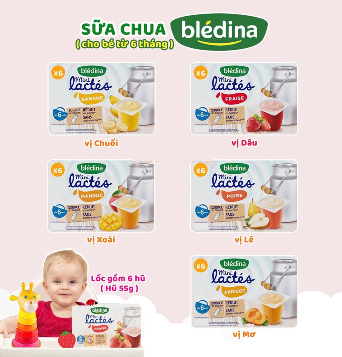 Sữa chua nguội Bledina (6m+)