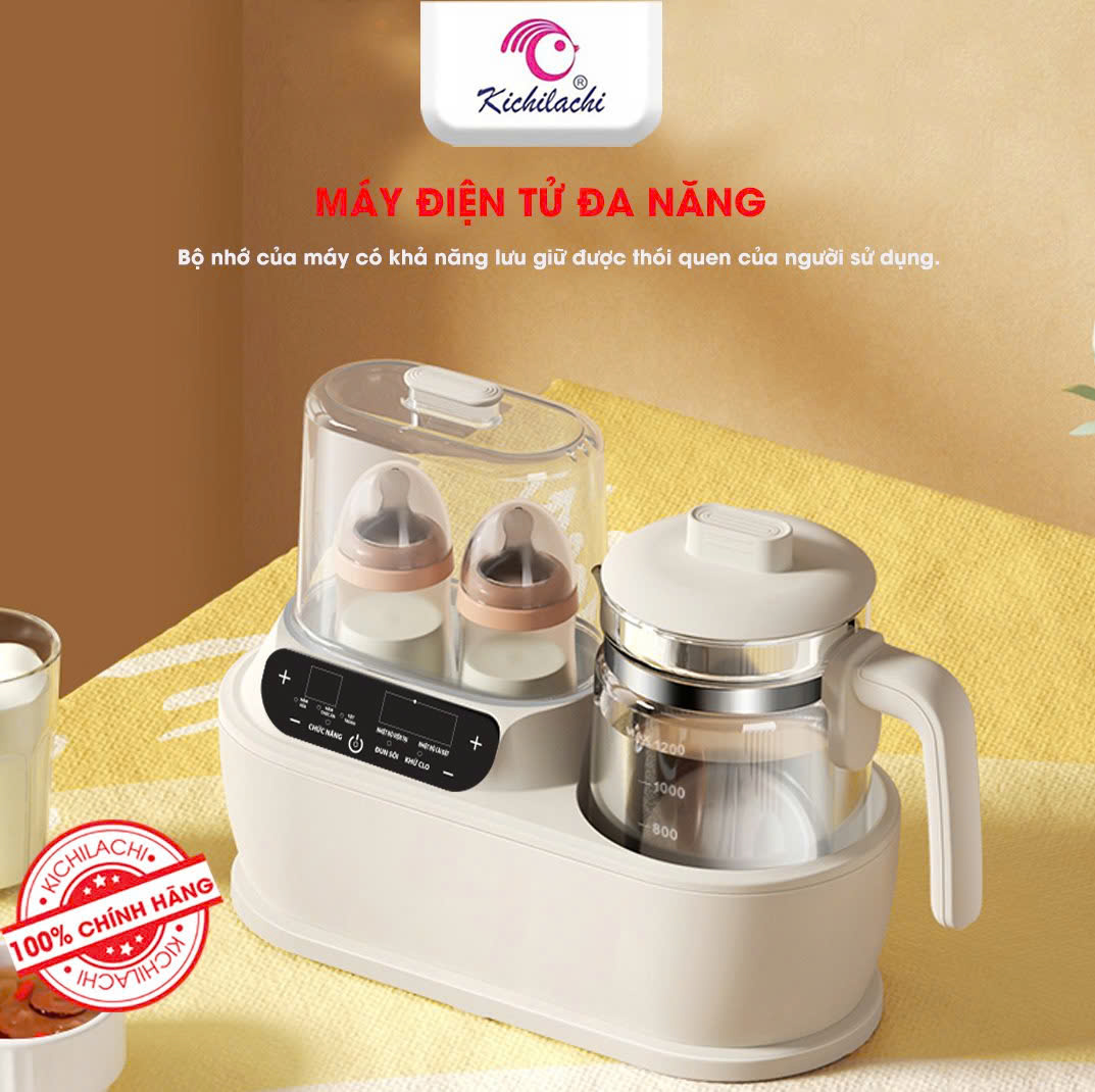 Máy đa năng 5in1 Kichi (khử Clo, đun nước pha sữa, tiệt trùng, hâm sữa, rã đông)