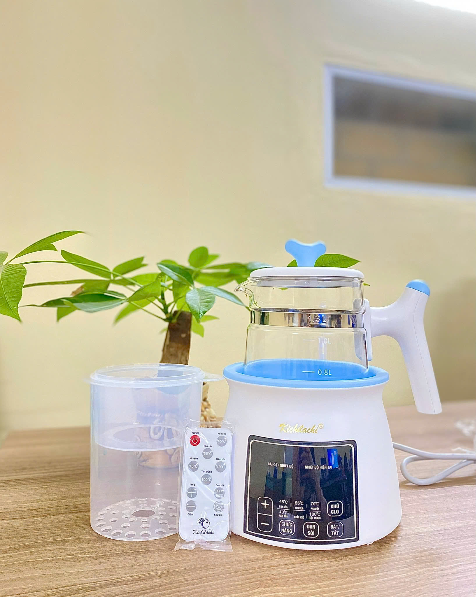 Máy đun nước pha sữa Kichi 1300ml