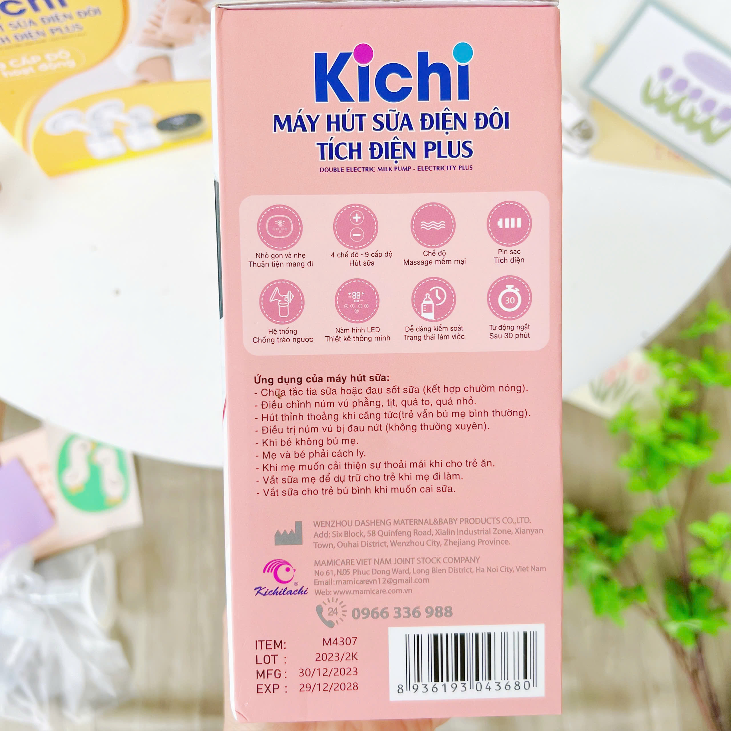 Máy hút sữa điện đôi Kichi (có tích điện)