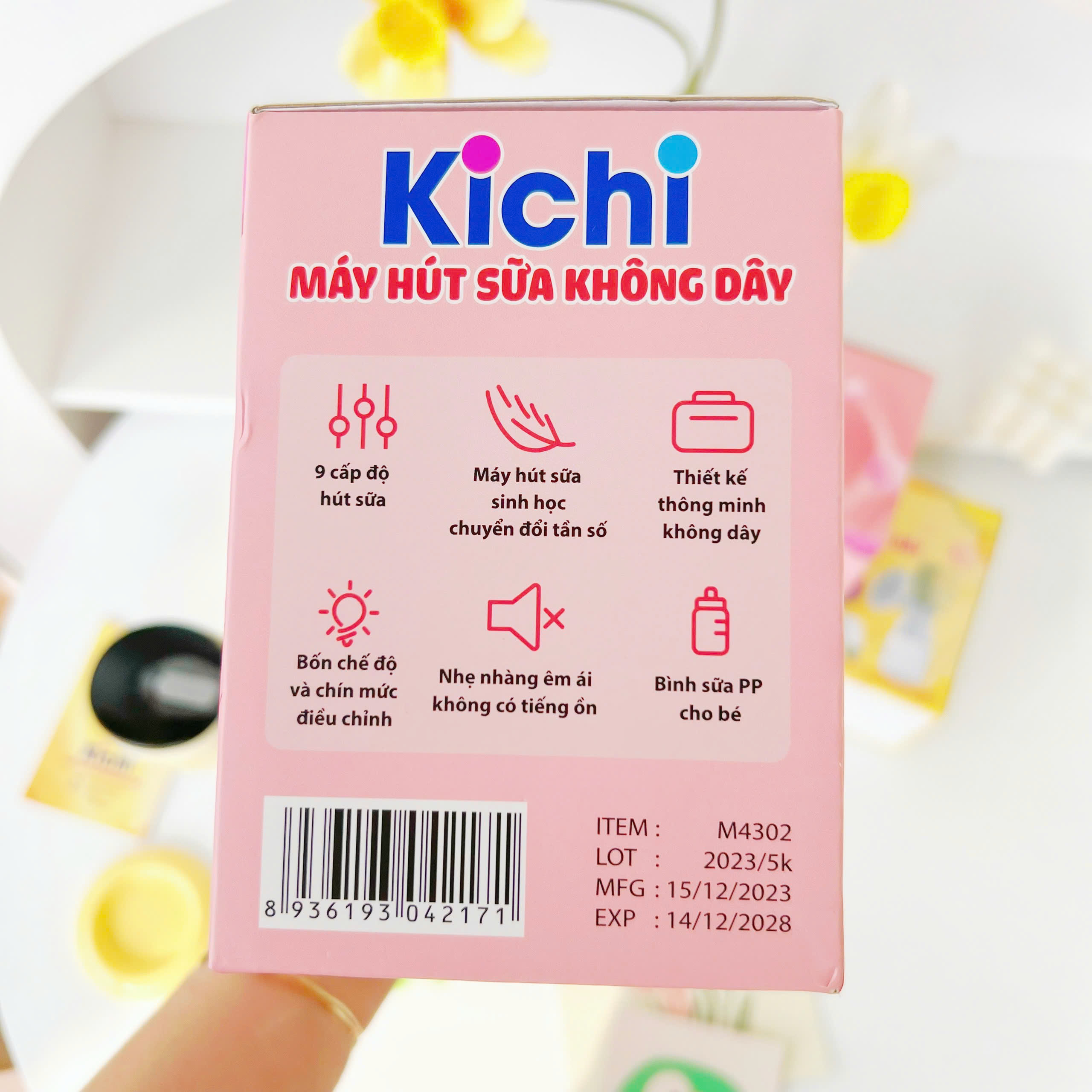 Máy hút sữa điện đôi Kichi (không dây)