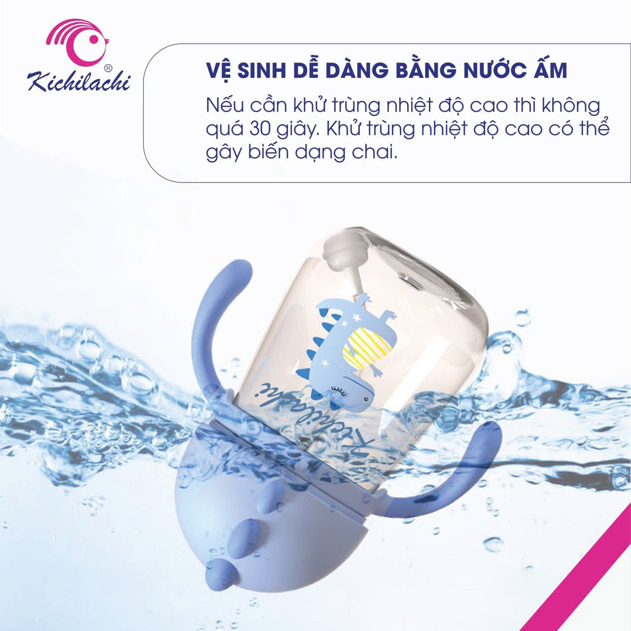 Bình tập uống khủng long PP Kichi