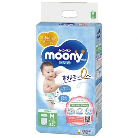 Bỉm quần Moony xanh các size