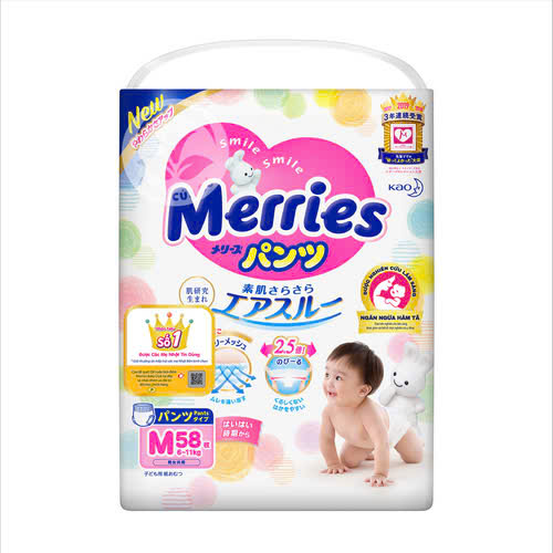 Bỉm quần Merries các size