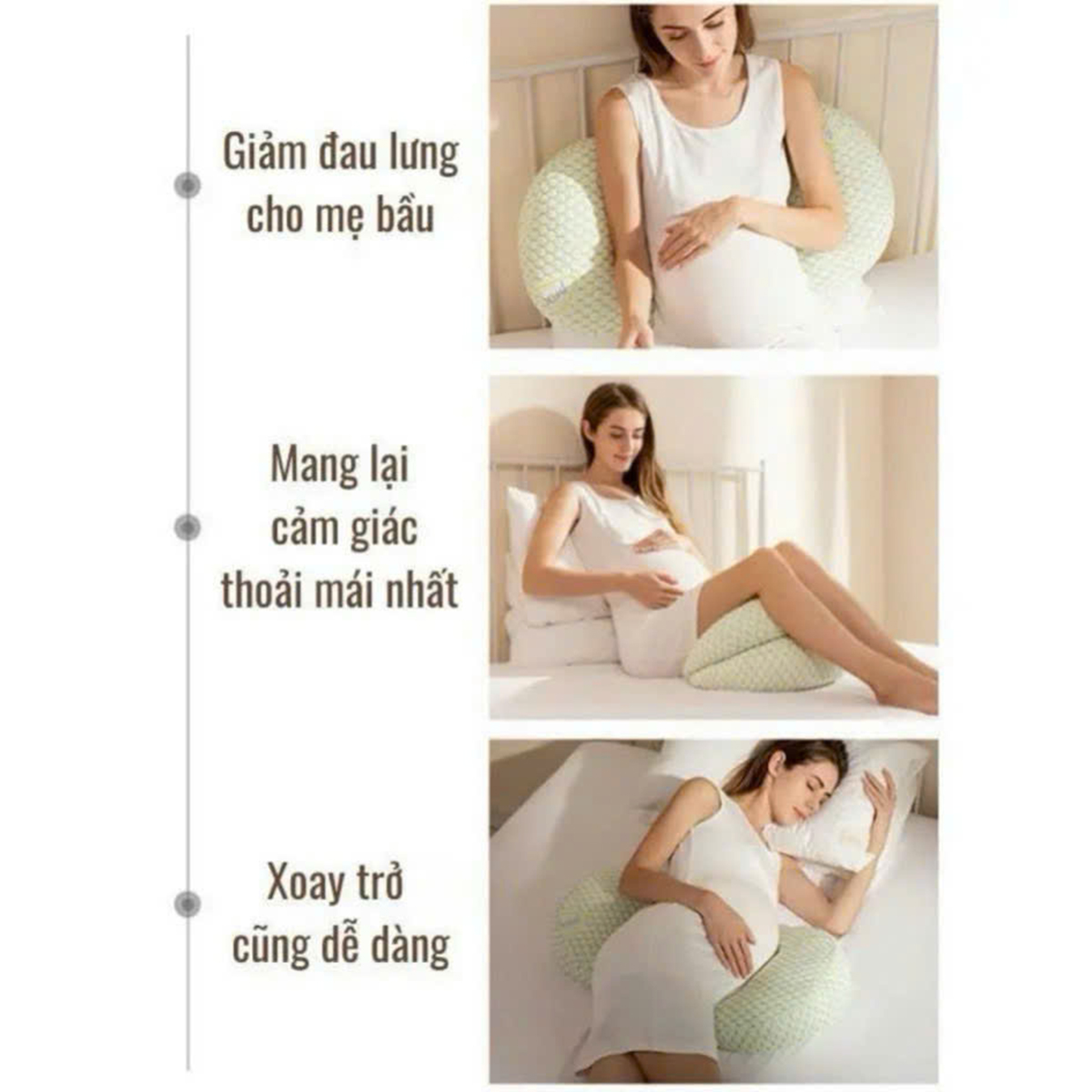 Gối cánh tiên bầu Boona cao cấp