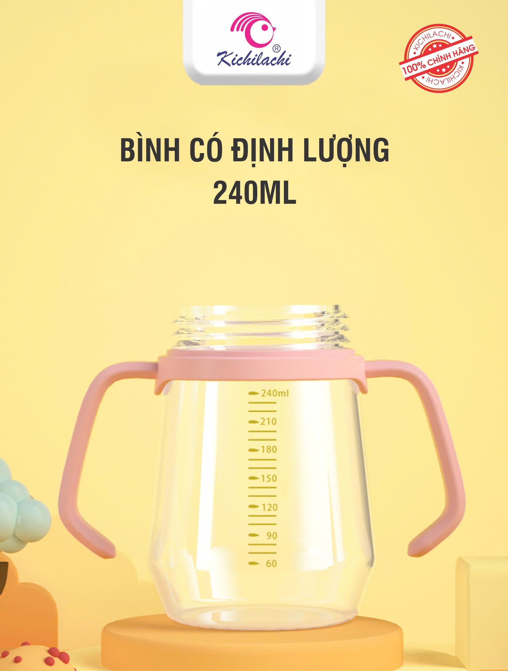 Bình tập uống vương miện PP Kichi