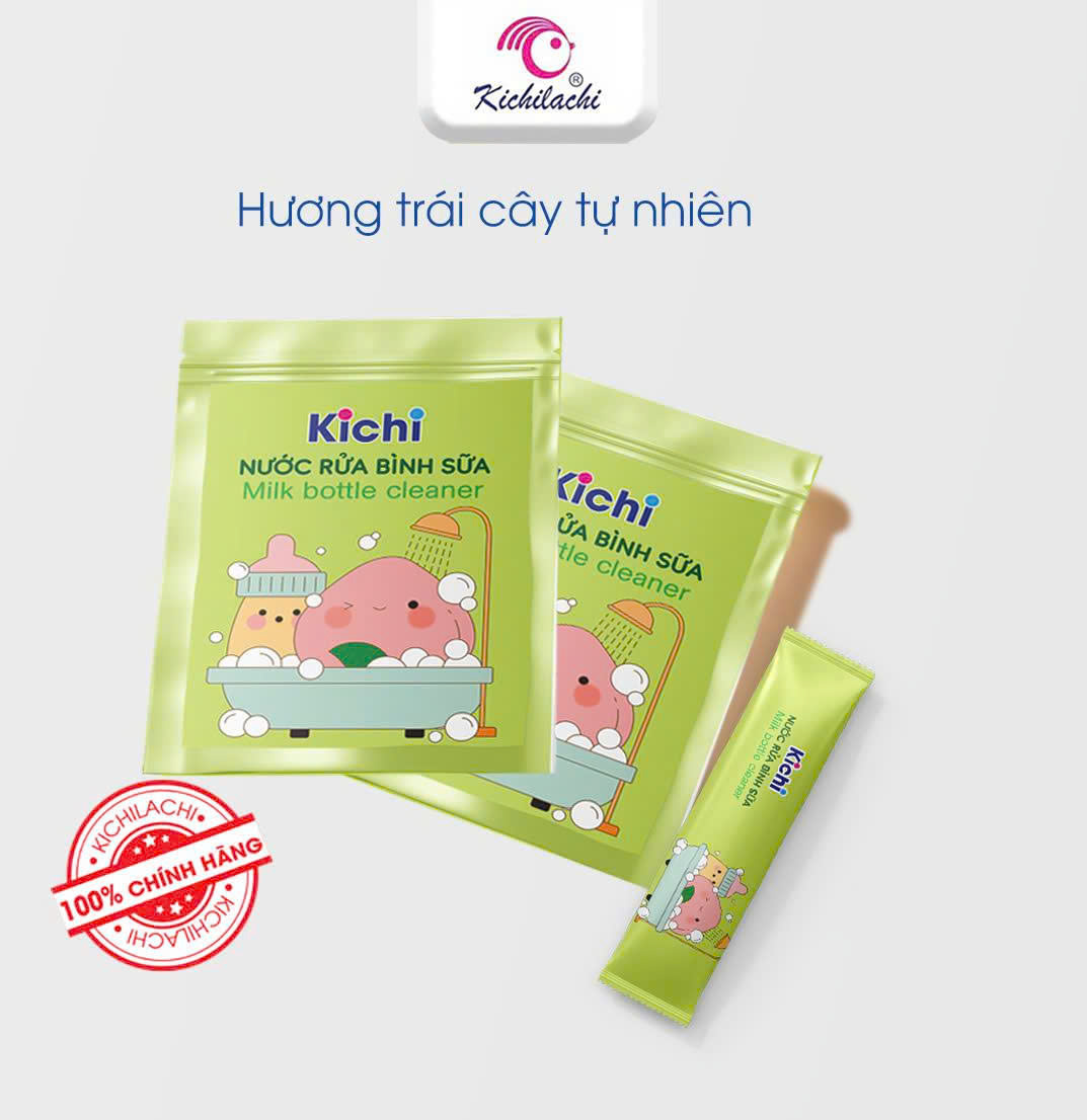 Nước rửa bình sữa thảo mộc Kichi (20 gói)