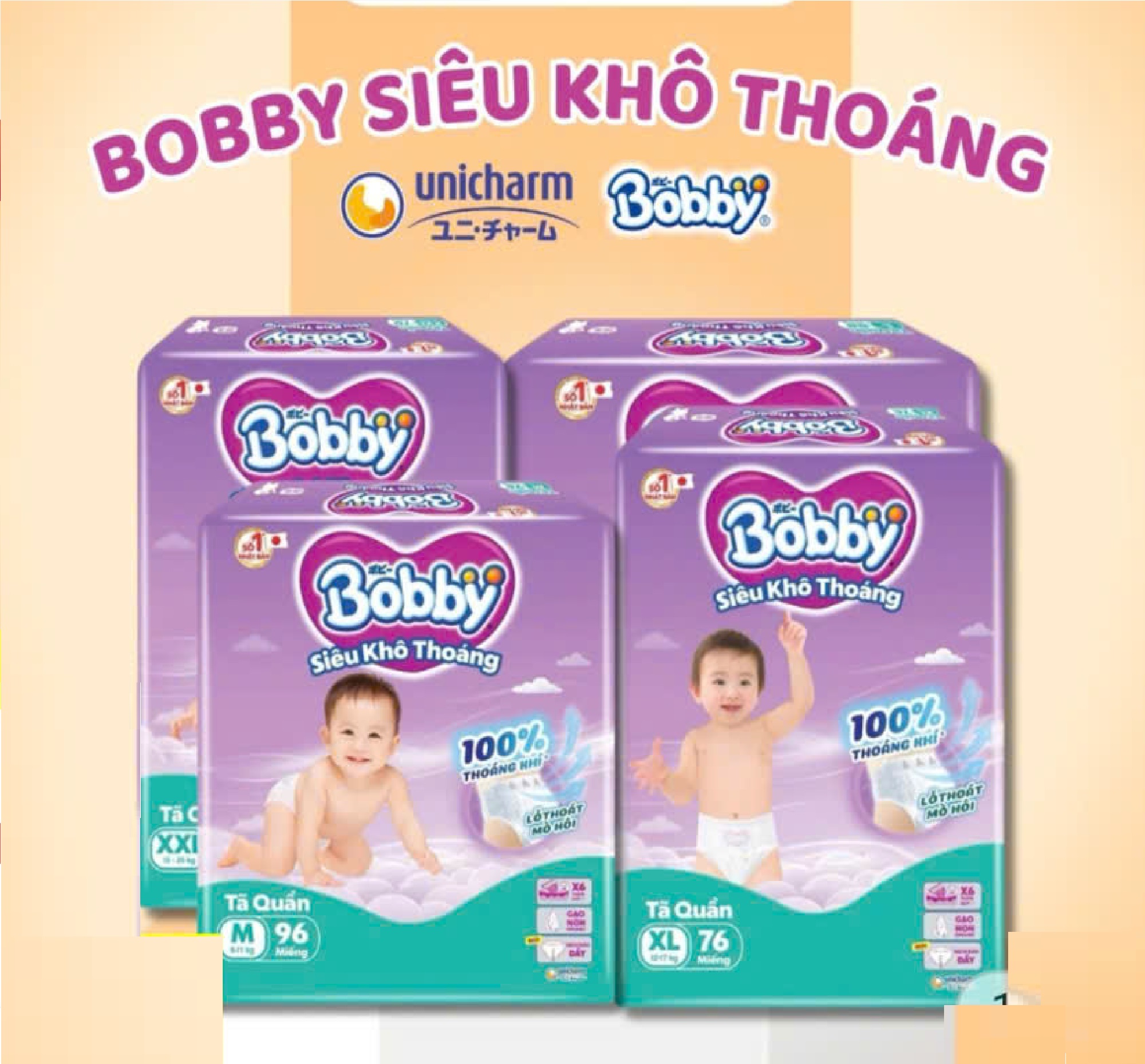 Bỉm quần Bobby các size