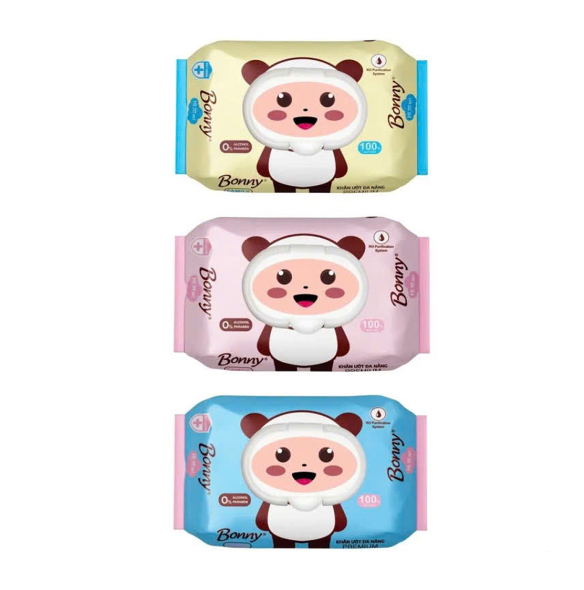 Khăn ướt Bonny gấu 100pcs