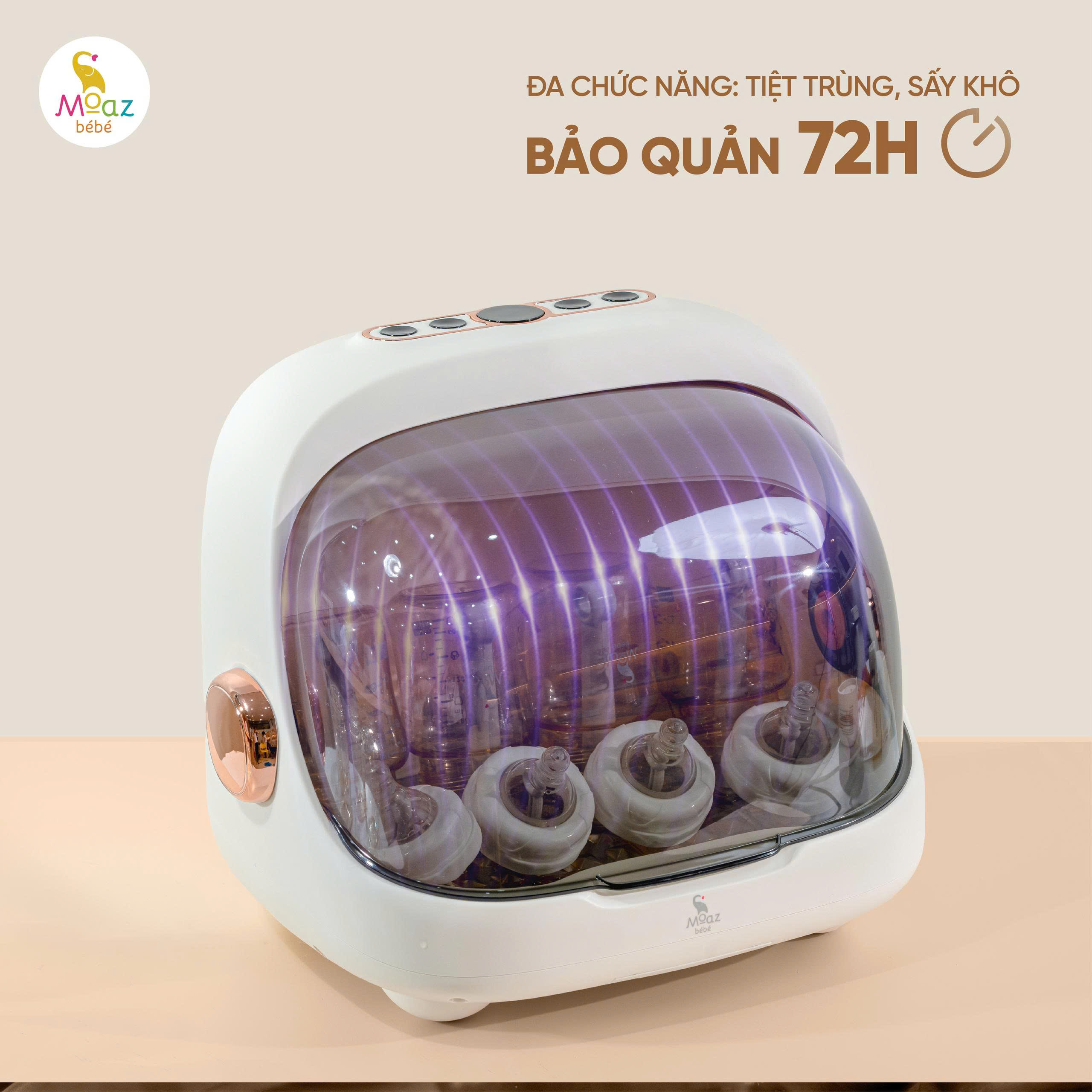 Máy tiệt trùng - sấy khô ION MOAZ BÉBÉ MB-044