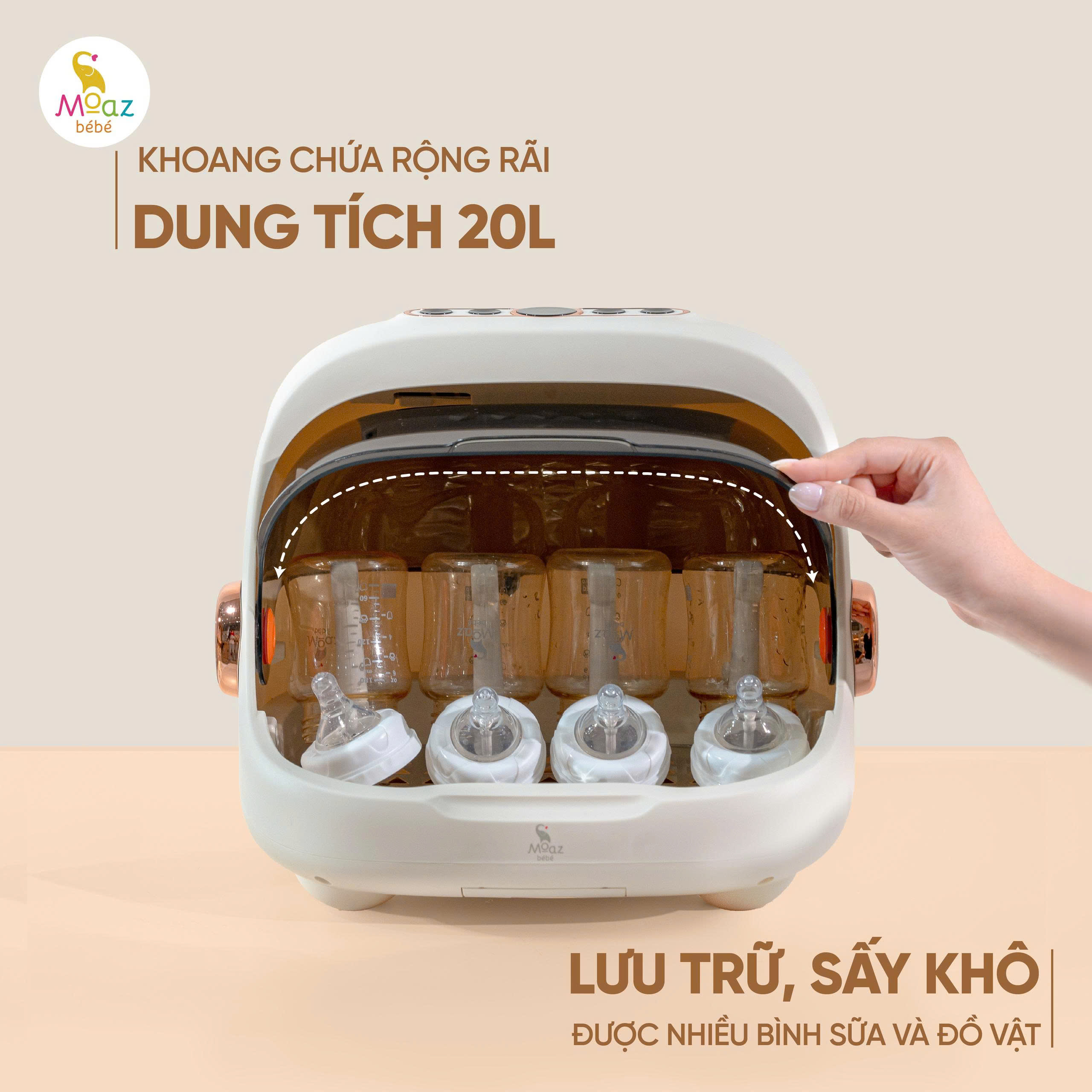 Máy tiệt trùng - sấy khô ION MOAZ BÉBÉ MB-044
