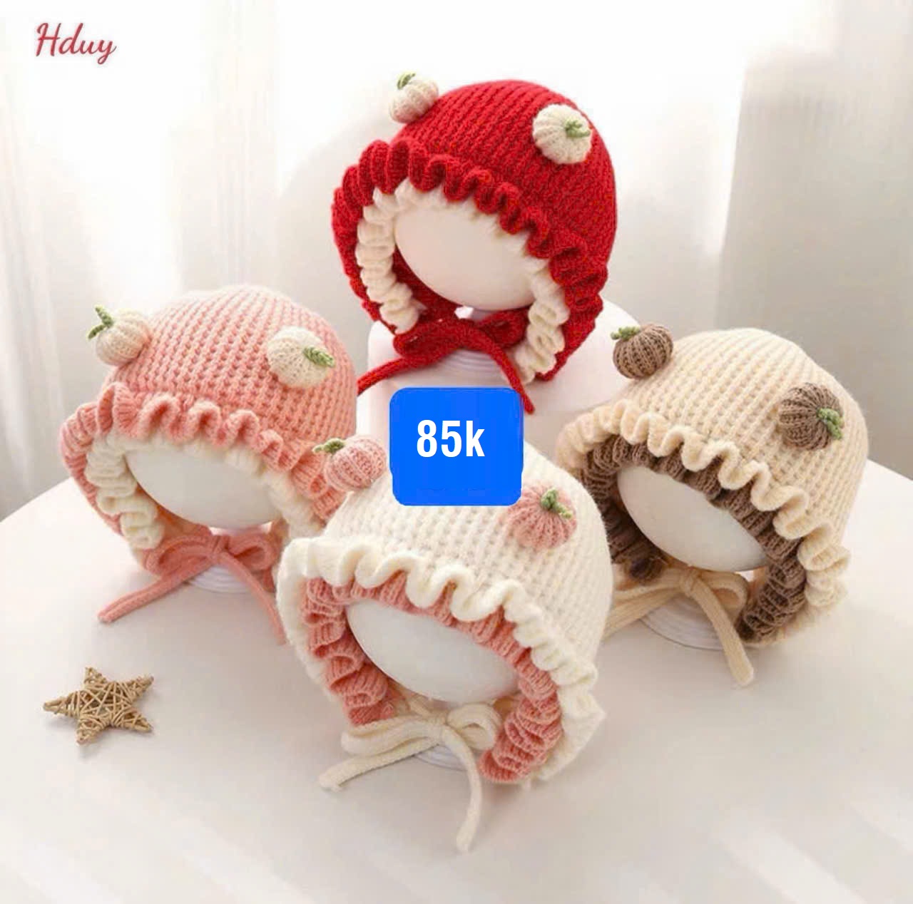 Mũ len bèo cách điệu